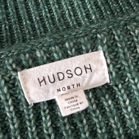 Hudson North Relaxed Chunky Rib Sweater in Forest Melange - Picture 3 of 3